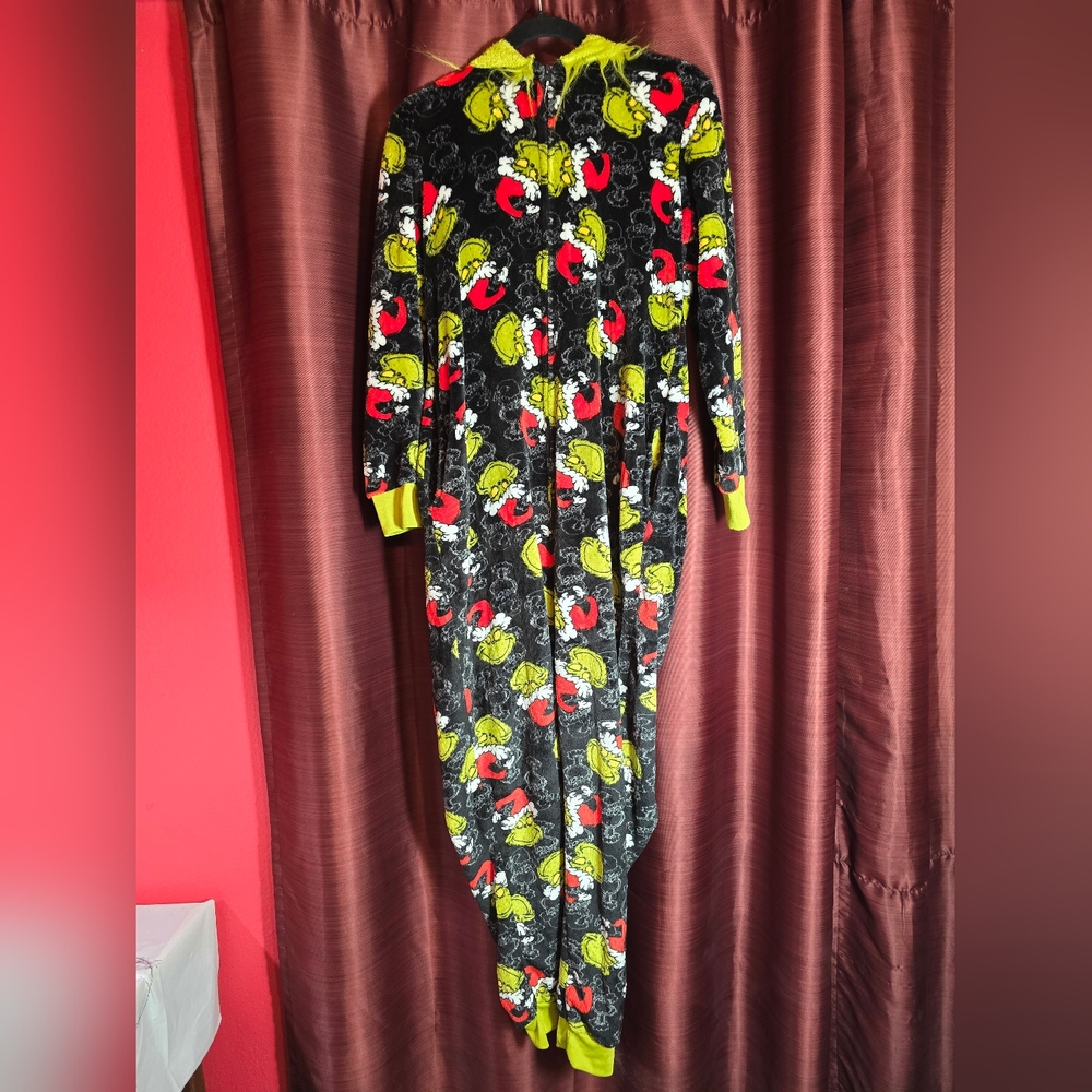 Large adult Green & Black Dr. Seuss Grinch Onesie